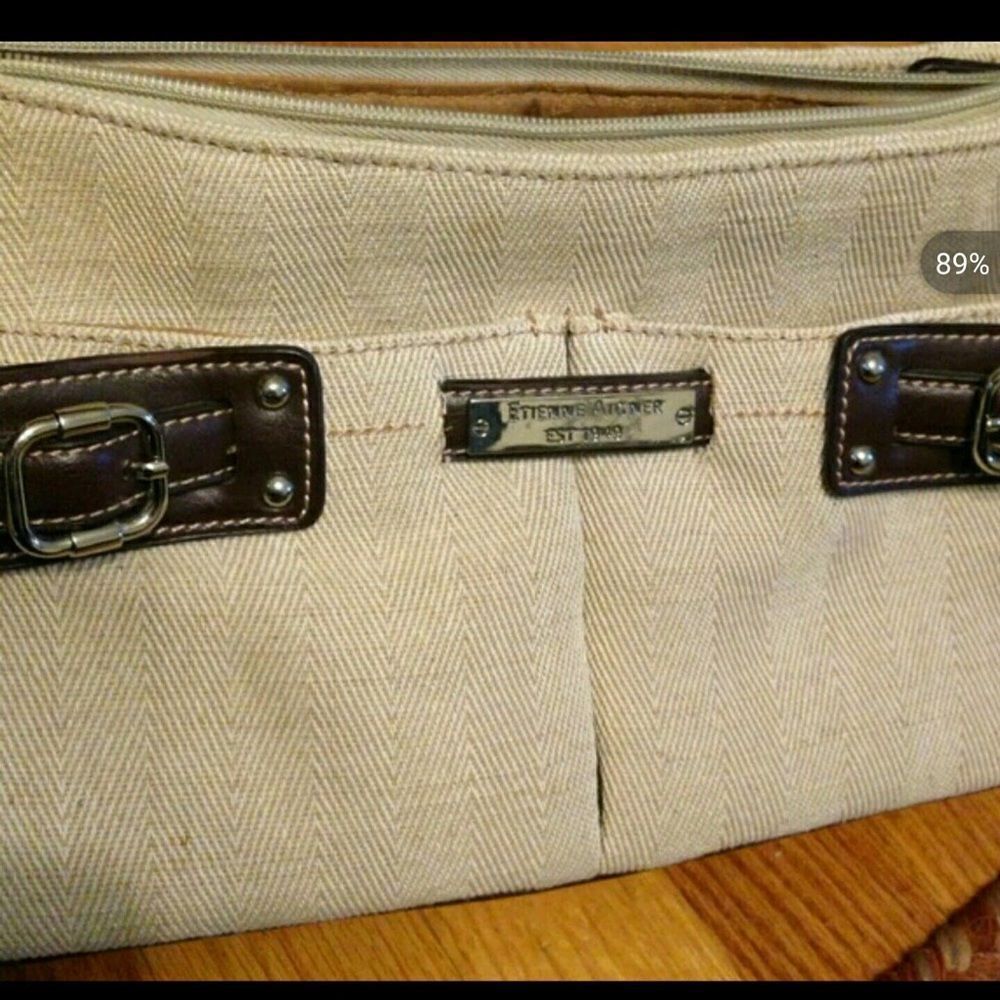 #082 Etienne Aigner Linen handbag - Picture 2 of 4